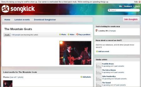 songkick screenshot
